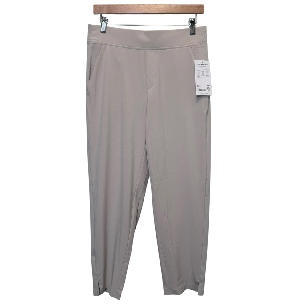 Athleta Womens Brooklyn Ankle Pant 6P Beige Stretch Tapered Travel Athleisure